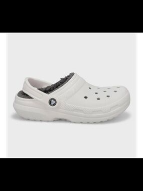 Crocs White Faux-Fur Lined Clog